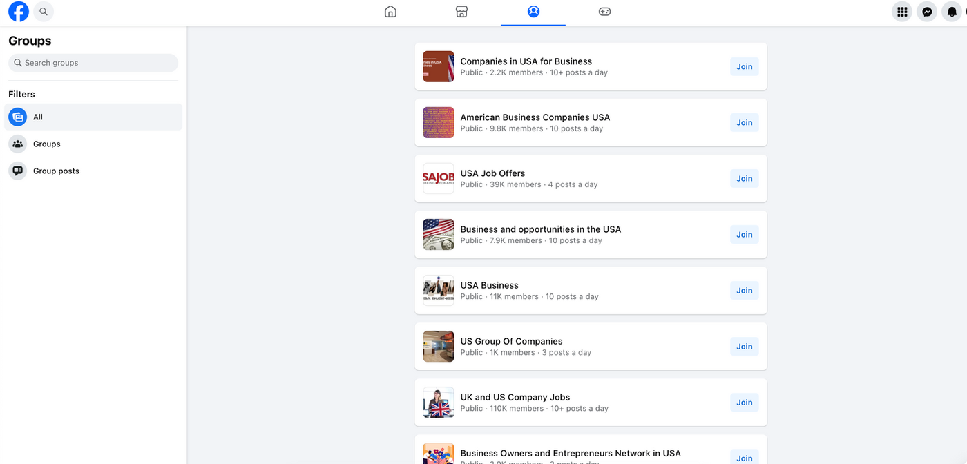 An image of Facebook Groups