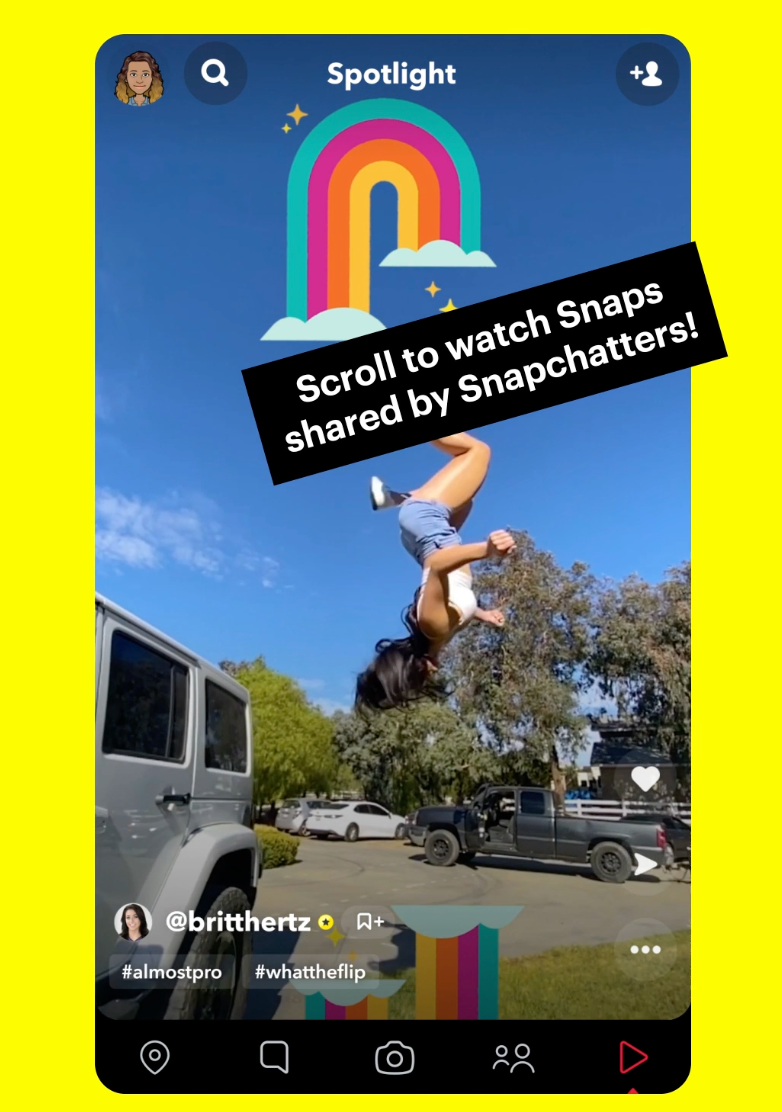 Snapchat Spotlight content