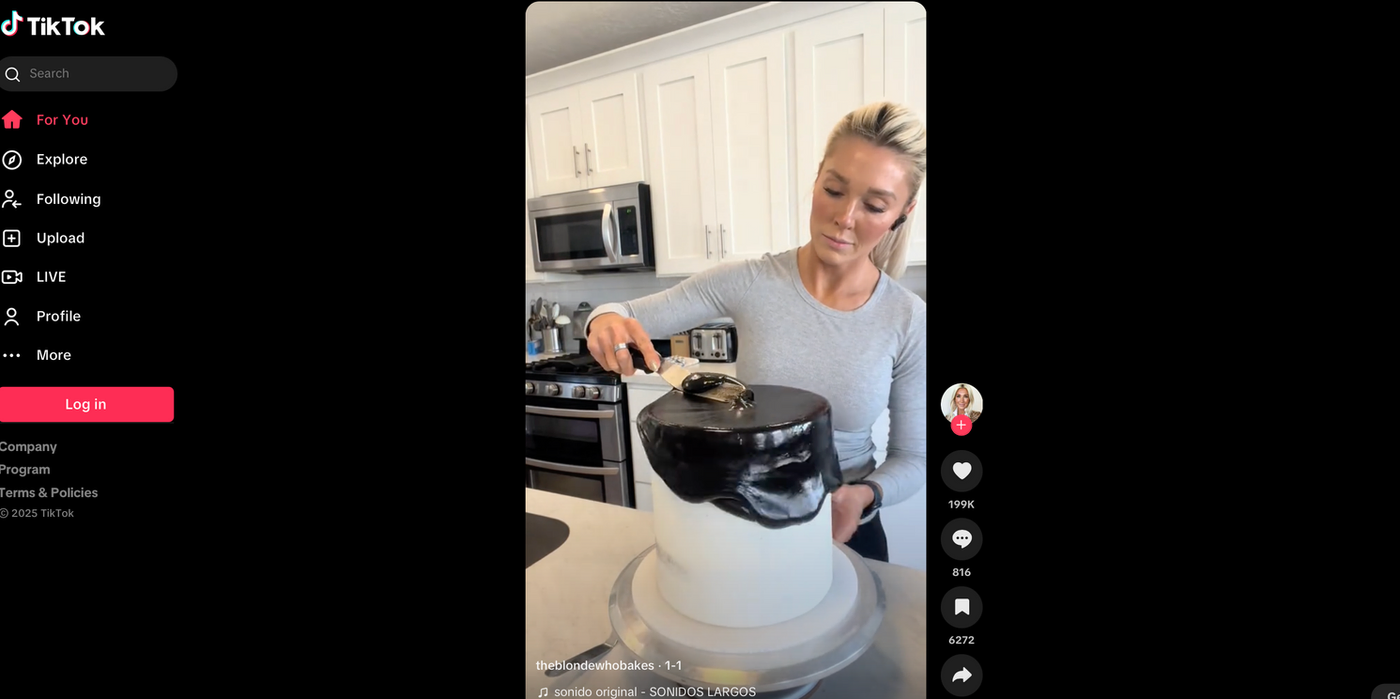An image of a TikTok video