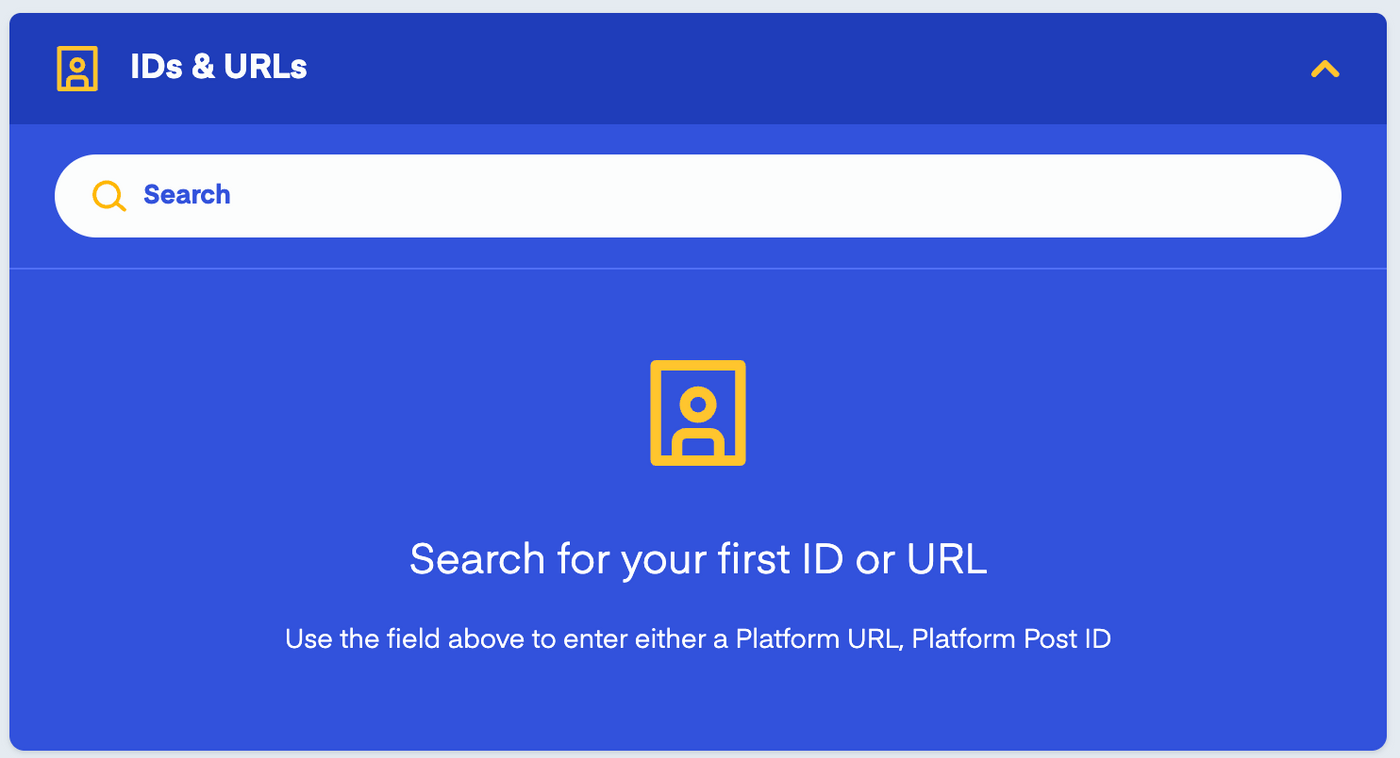 Search by Post ID and URL in Measure Studio